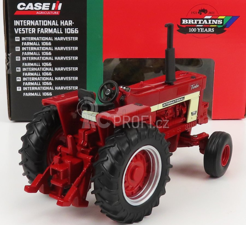 Britains International harvester 1066 Turbo Tractor 1961 1:32 Červený Krém
