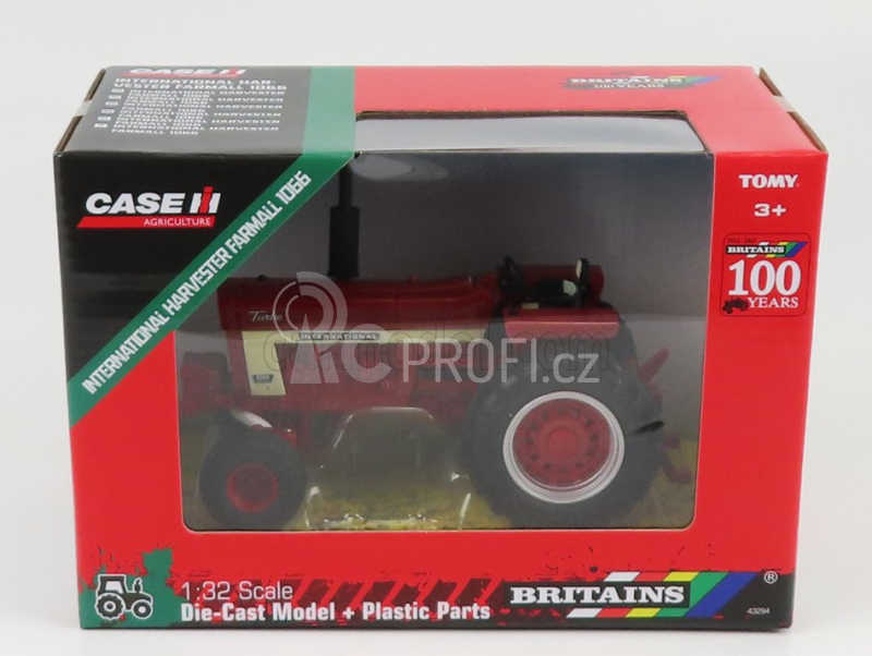 Britains International harvester 1066 Turbo Tractor 1961 1:32 Červený Krém