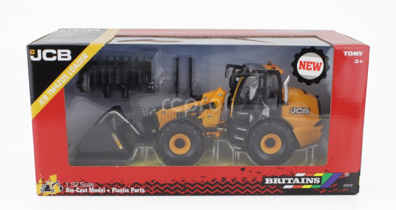 Britains JCB Tm4205 Ruspa Gommata - Tractor Scraper 1:32 Žlutá Černá