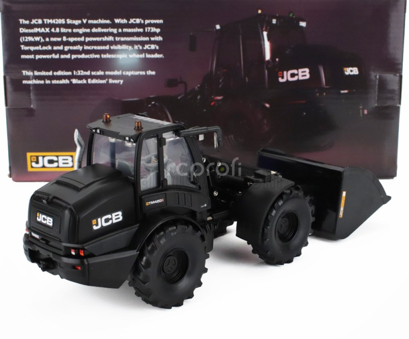 Britains JCB Tm420s Ruspa Gommata Black Edition - Tractor Scraper 1:32 Black