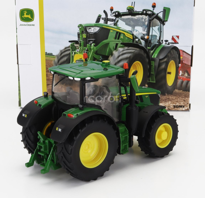 Britains John deere 6r 185 Tractor 2022 1:32 Zelená Žlutá