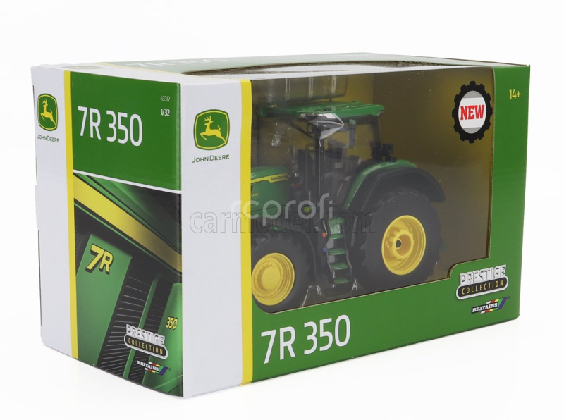 Britains John deere T7r 350 Tractor 2022 1:32 Zelená Žlutá