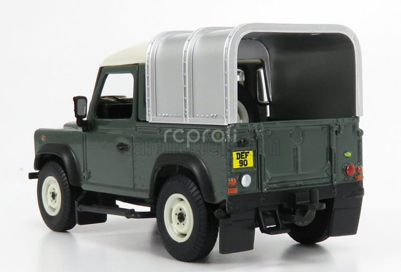 Britains Land rover Land Defender 90 Pick-up Closed 1984 1:32 Zelené Stříbro