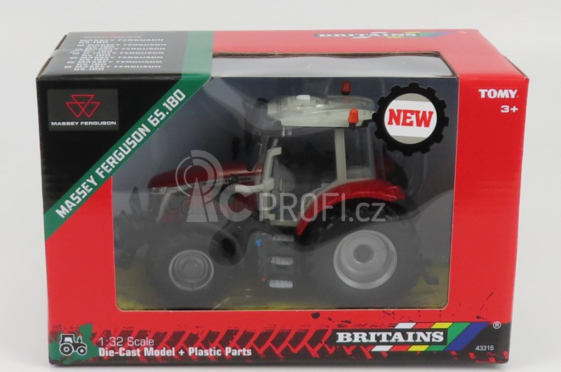 Britains Massey ferguson 65.180 Tractor 2018 1:32 Červená Šedá