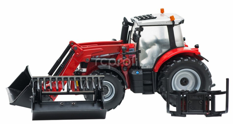 Britains Massey ferguson 6616 Tractor With Front Loader - Scraper 2016 1:32 Červená Stříbrná