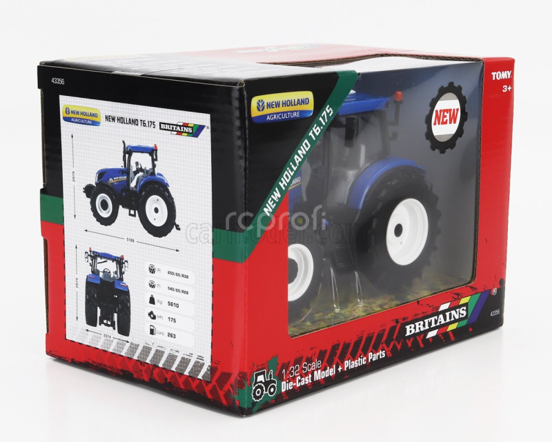 Britains New holland T6.180 Tractor 2022 1:32 Blue
