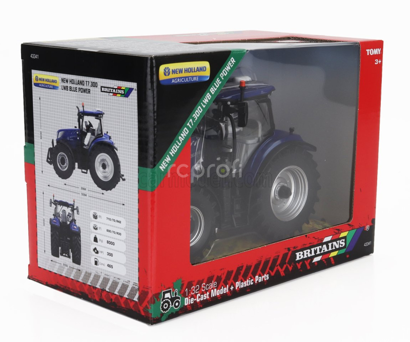 Britains New holland T7.300 Tractor Blue Power 2020 1:32 Blue
