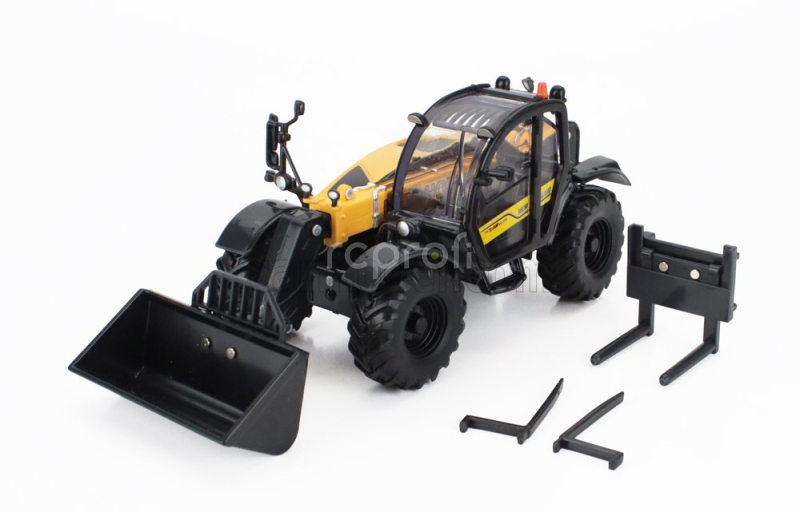Britains New holland Th7.4z Panoramic Telescopic Ruspa Gommata Tractor - Scraper - Elevatore 1:32 Černá Žlutá