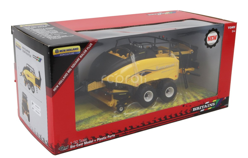 Britains New holland Trailer Big Square Baler Plus 1:32 Žlutá Černá