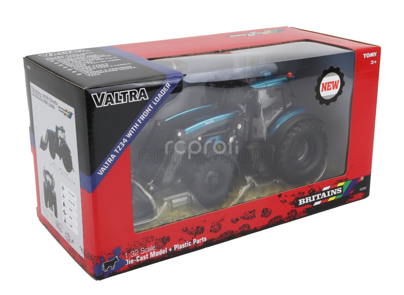 Britains Valtra T234 Tractor With Front Loader 2020 1:32 Modrá Černá