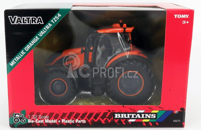 Britains Valtra T254 Tractor 2018 1:32 Oranžová S Černou