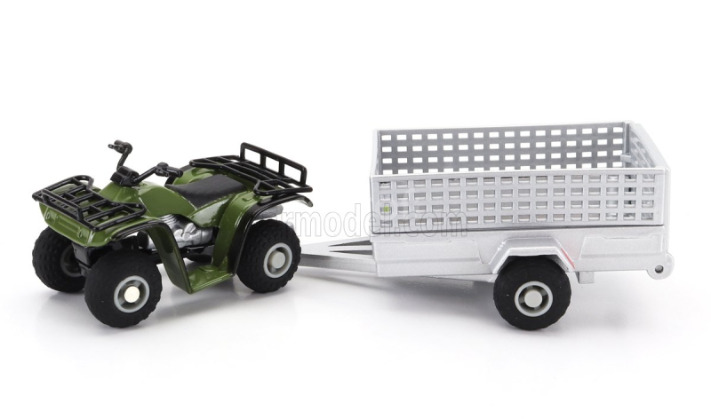 Britains Yamaha Quad 4x4 With Trailer 2009 1:32 Zelené Stříbro