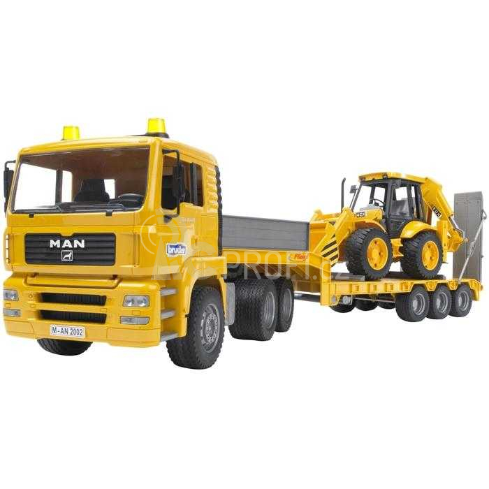 Bruder Nákladní auto MAN návěs a traktor JCB