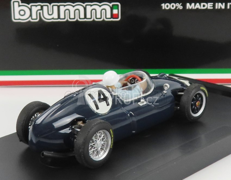 Brumm Cooper F1  T51 N 14 Winner Italy Gp 1959 Stirling Moss - With Driver Figure 1:43 Blue