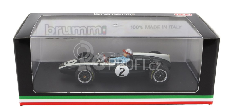 Brumm Cooper F1  T53 N 2 British Gp 1960 B.mclaren - With Driver Figure 1:43 Zelená Bílá