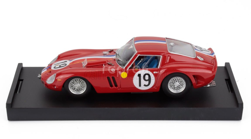 Brumm Ferrari 250 Gto 3.0l V12 Coupe Team Pierre Noblet N 19 2nd 24h Le Mans 1962 Jean Guichet - Pierre Noblet 1:43 Červená Bílá Modrá