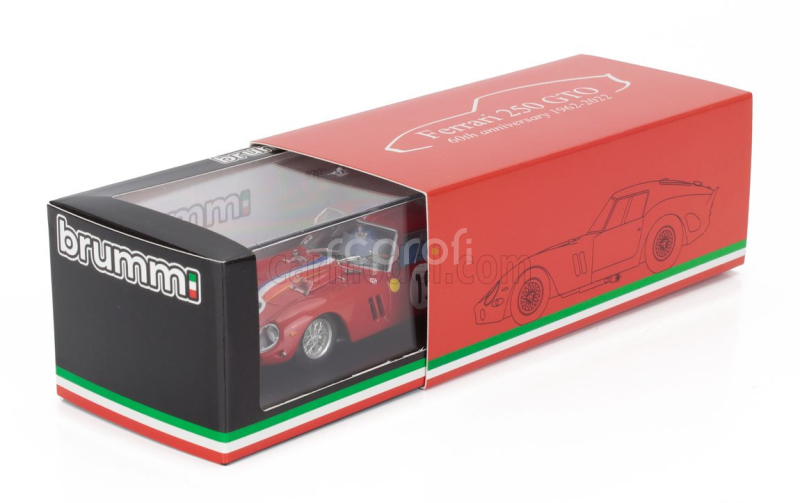 Brumm Ferrari 250 Gto 3.0l V12 Coupe Team Pierre Noblet N 19 2nd 24h Le Mans 1962 Jean Guichet - Pierre Noblet 1:43 Červená Bílá Modrá