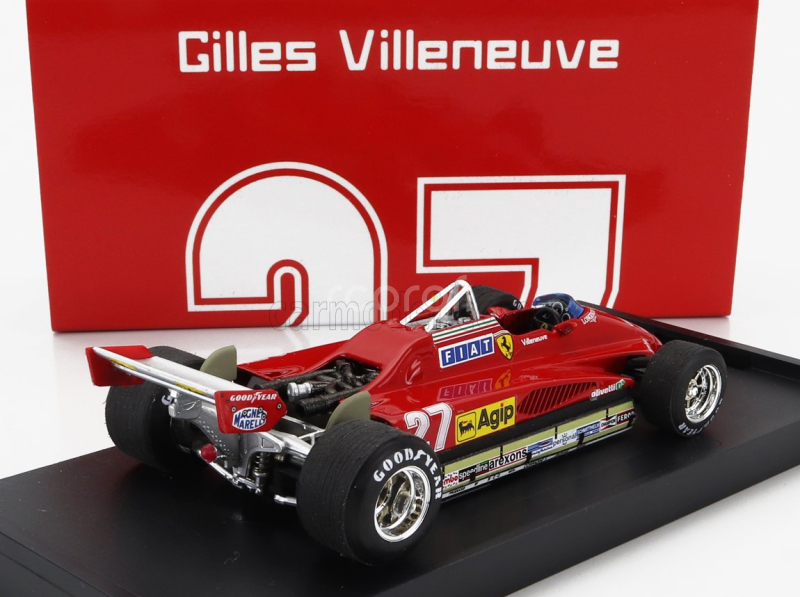 Brumm Ferrari F1  126c2 N 27 2nd San Marino Imola Gp 1982 Gilles Villeneuve 1:43 Red