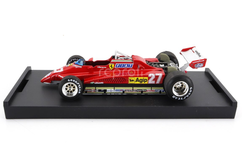 Brumm Ferrari F1  126c2 N 27 2nd San Marino Imola Gp 1982 Gilles Villeneuve 1:43 Red