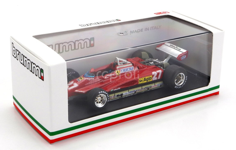Brumm Ferrari F1  126c2 N 27 2nd San Marino Imola Gp 1982 Gilles Villeneuve 1:43 Red