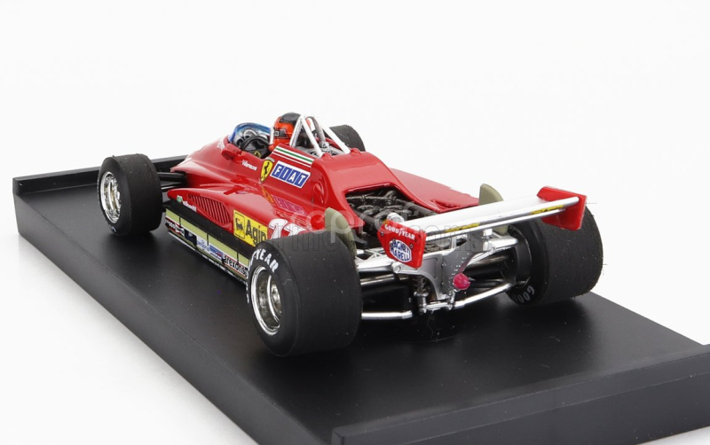 Brumm Ferrari F1  126c2 N 27 2nd San Marino Imola Gp 1982 Gilles Villeneuve - With Driver Figure 1:43 Red