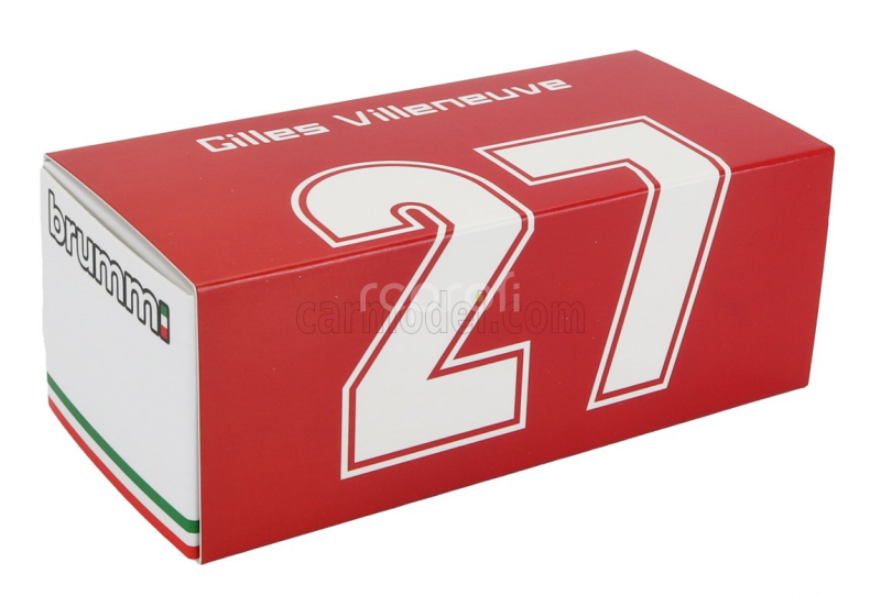 Brumm Ferrari F1  126c2 N 27 2nd San Marino Imola Gp 1982 Gilles Villeneuve - With Driver Figure 1:43 Red