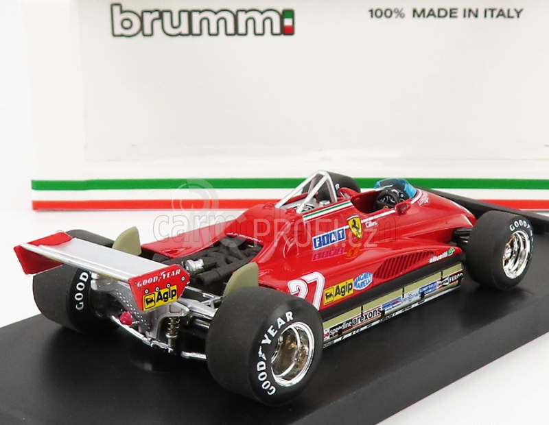 Brumm Ferrari F1  126c2 N 27 Brazilian Gp 1982 Gilles Villeneuve 1:43 Red
