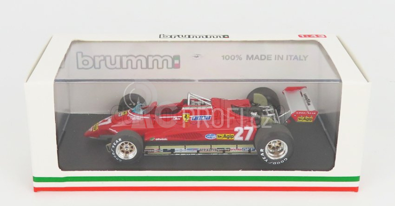 Brumm Ferrari F1  126c2 N 27 Brazilian Gp 1982 Gilles Villeneuve 1:43 Red