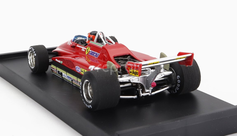 Brumm Ferrari F1  126c2 N 27 Brazilian Gp 1982 Gilles Villeneuve - With Driver Figure 1:43 Red