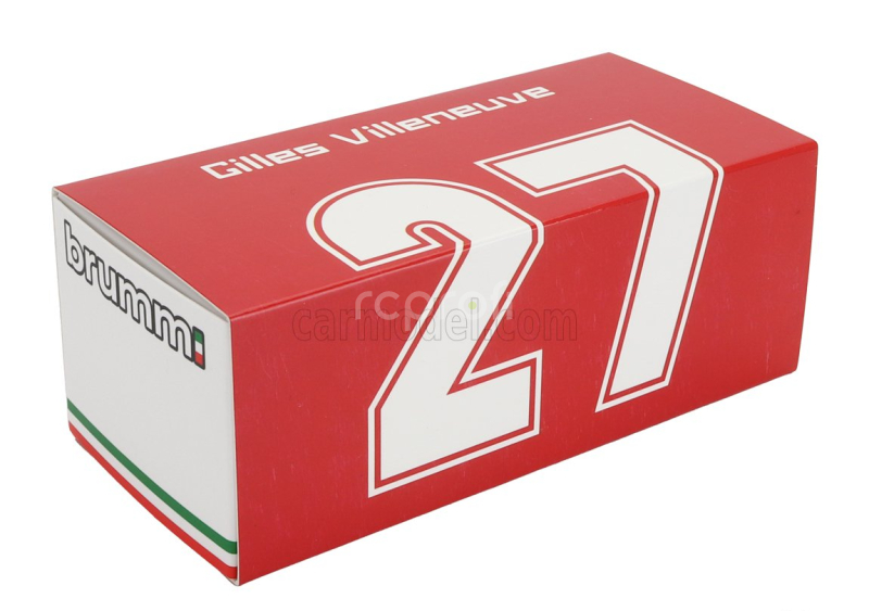 Brumm Ferrari F1  126c2 N 27 Brazilian Gp 1982 Gilles Villeneuve - With Driver Figure And Umbrella 1:43 Red
