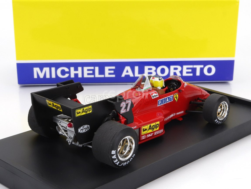 Brumm Ferrari F1 126c4 N 27 Winner Belgium Gp 1984 Michele Alboreto - With Driver Figure 1:43 Červená Černá