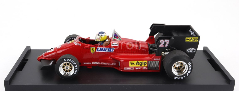 Brumm Ferrari F1 126c4 N 27 Winner Belgium Gp 1984 Michele Alboreto - With Driver Figure 1:43 Červená Černá