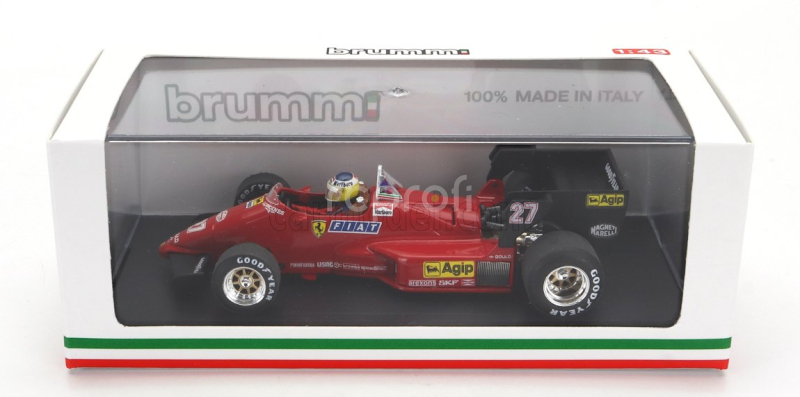 Brumm Ferrari F1 126c4 N 27 Winner Belgium Gp 1984 Michele Alboreto - With Driver Figure 1:43 Červená Černá