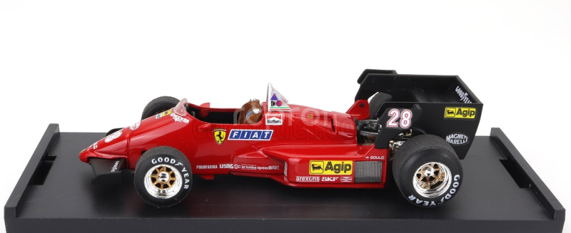 Brumm Ferrari F1  126c4 N 28 Belgium Gp 1984 Rene Arnoux 1:43 Červená Černá