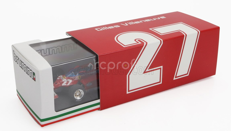 Brumm Ferrari F1  126ck Turbo N 27 Italy Gp 1981 Gilles Villeneuve 1:43 Red