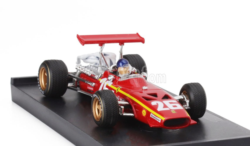 Brumm Ferrari F1  312 N 26 Winner France Gp 1968 Jacky Ickx - With Driver Figure 1:43 Červená Bílá