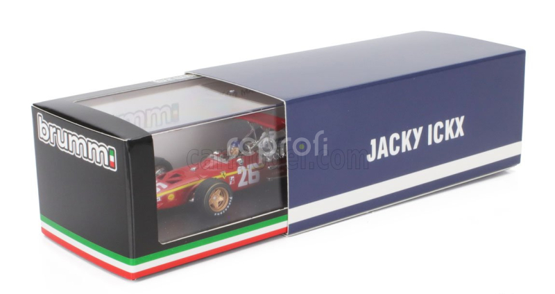 Brumm Ferrari F1  312 N 26 Winner France Gp 1968 Jacky Ickx - With Driver Figure 1:43 Červená Bílá