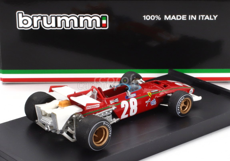 Brumm Ferrari F1  312b N 28 Belgium Gp 1970 Ignazio Giunti 1:43 Červená Bílá