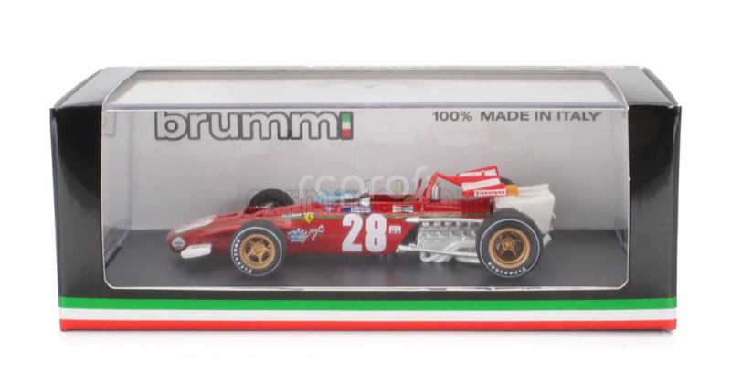 Brumm Ferrari F1  312b N 28 Belgium Gp 1970 Ignazio Giunti 1:43 Červená Bílá
