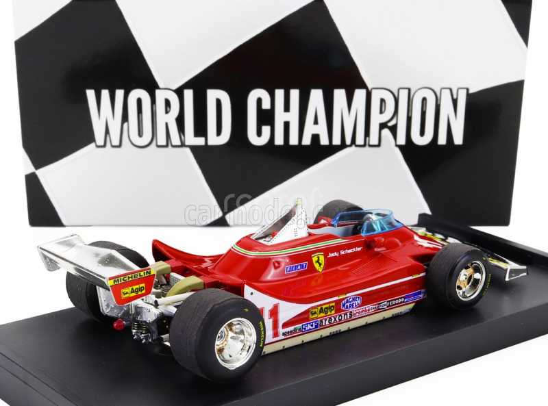 Brumm Ferrari F1  312t4 N 11 World Champion Winner Monza Italy Gp 1979 Jody Scheckter 1:43 Red