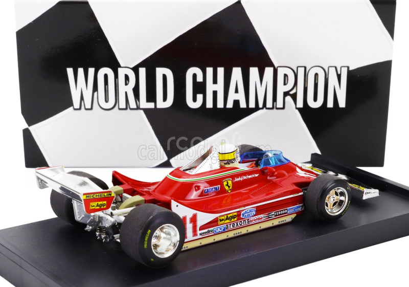 Brumm Ferrari F1  312t4 N 11 World Champion Winner Monza Italy Gp 1979 Jody Scheckter - With Driver Figure 1:43 Red