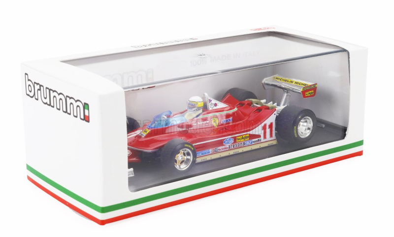 Brumm Ferrari F1  312t4 N 11 World Champion Winner Monza Italy Gp 1979 Jody Scheckter - With Driver Figure 1:43 Red