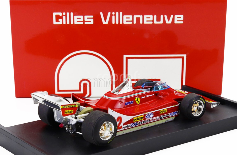 Brumm Ferrari F1  312t4 N 12 2nd Gp French Gp 1979 Gilles Villeneuve 1:43 Red