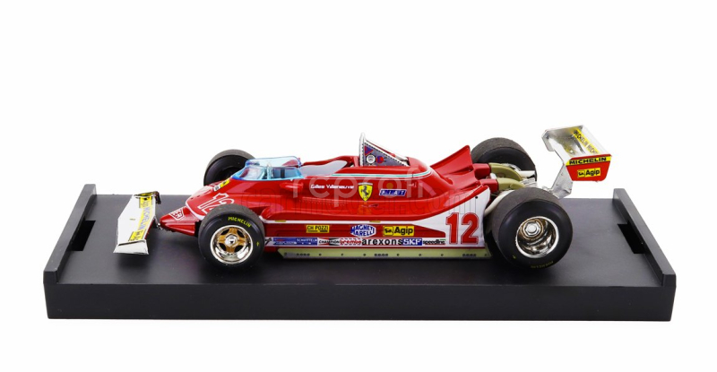 Brumm Ferrari F1  312t4 N 12 2nd Gp French Gp 1979 Gilles Villeneuve 1:43 Red