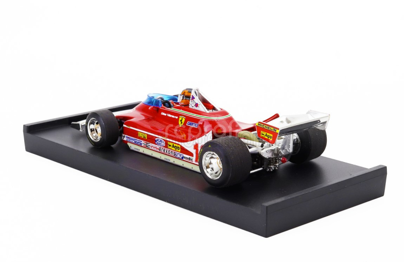 Brumm Ferrari F1  312t4 N 12 2nd Gp French Gp 1979 Gilles Villeneuve - With Driver Figure 1:43 Red