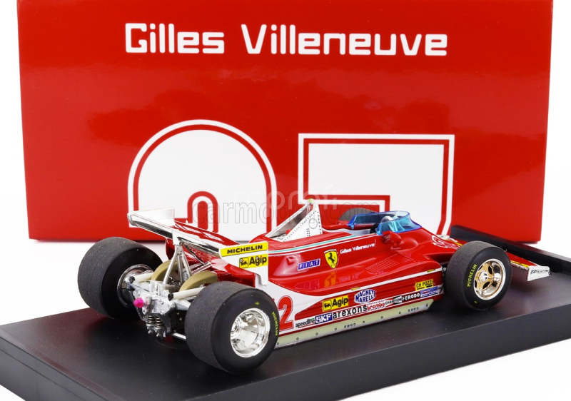 Brumm Ferrari F1  312t4 N 12 Monaco Gp 1979 Gilles Villeneuve 1:43 Red