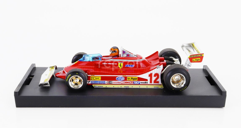Brumm Ferrari F1  312t4 N 12 Winner Usa Ovest Gp 1979 Gilles Villeneuve - With Driver Figure 1:43 Red