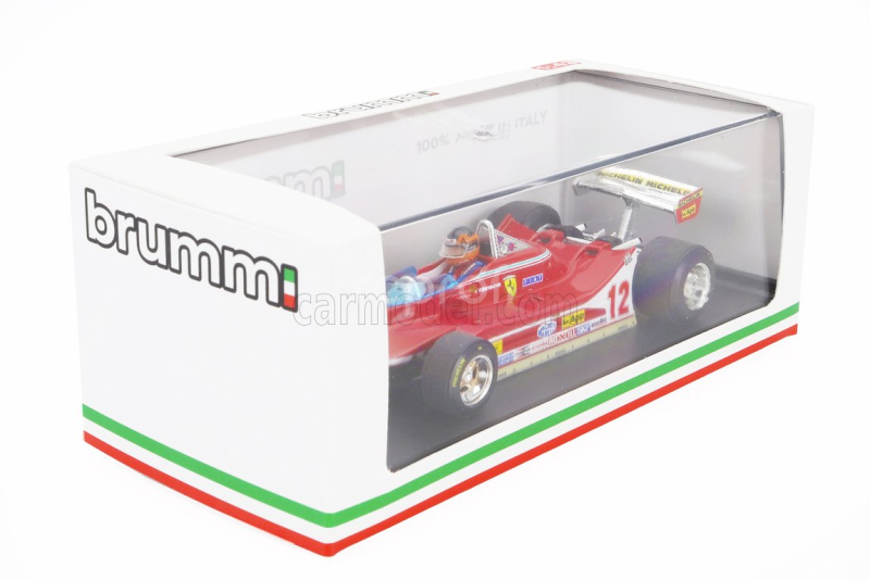 Brumm Ferrari F1  312t4 N 12 Winner Usa Ovest Gp 1979 Gilles Villeneuve - With Driver Figure 1:43 Red