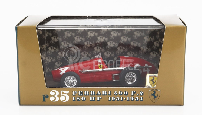 Brumm Ferrari F1  500f2 N 34 World Champion 1952 Alberto Ascari 1:43, červená
