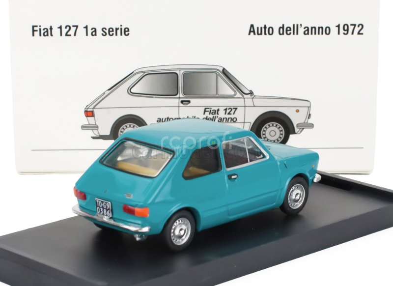 Brumm Fiat 127 1-series 1971 - Beige Interior 1:43 Verde Lago - Zelená